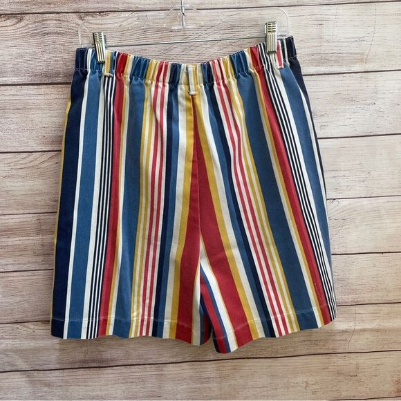 VINTAGE PROPS STRIPED DENIM BERMUDA‎ SHORTS - Picture 3 of 4